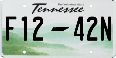 TN license plate F1242N