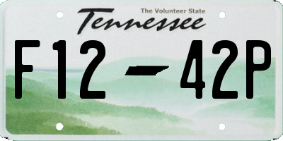 TN license plate F1242P