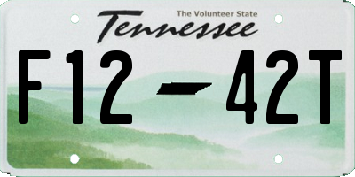 TN license plate F1242T
