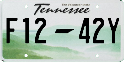 TN license plate F1242Y