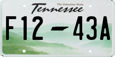 TN license plate F1243A