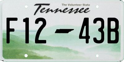 TN license plate F1243B