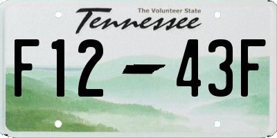 TN license plate F1243F