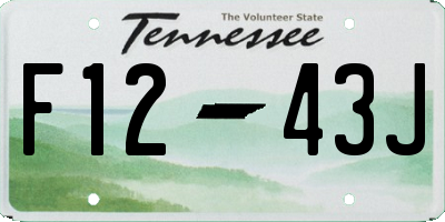 TN license plate F1243J