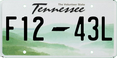 TN license plate F1243L