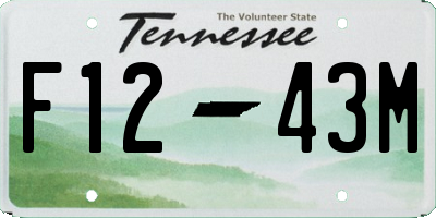 TN license plate F1243M