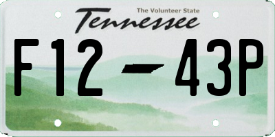 TN license plate F1243P