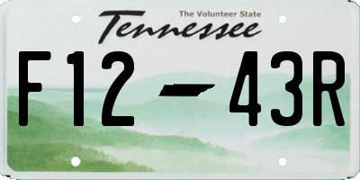 TN license plate F1243R
