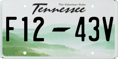 TN license plate F1243V