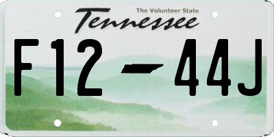 TN license plate F1244J