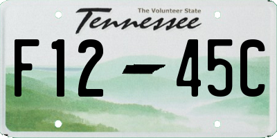 TN license plate F1245C