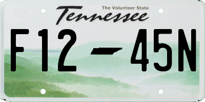 TN license plate F1245N