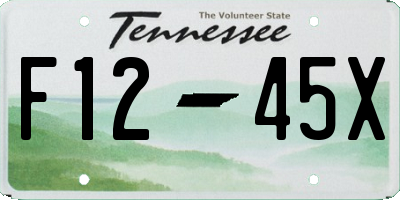 TN license plate F1245X