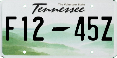TN license plate F1245Z