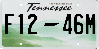 TN license plate F1246M