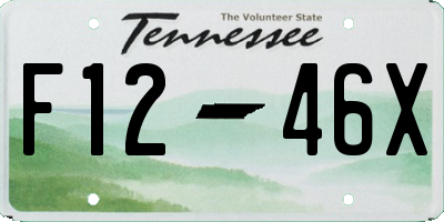 TN license plate F1246X