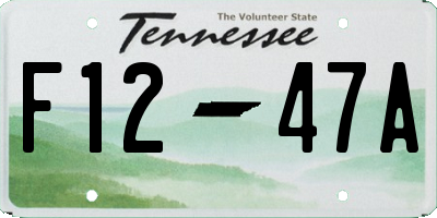 TN license plate F1247A