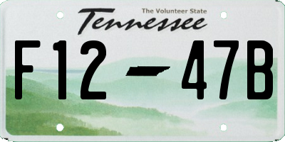 TN license plate F1247B