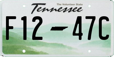 TN license plate F1247C