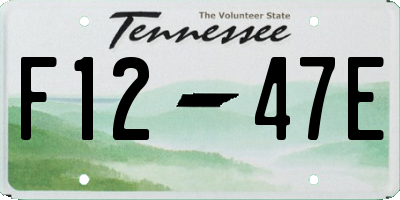 TN license plate F1247E