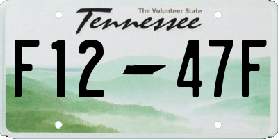 TN license plate F1247F