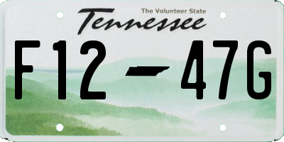 TN license plate F1247G