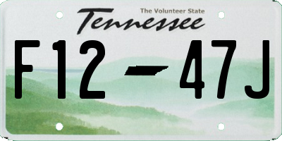 TN license plate F1247J