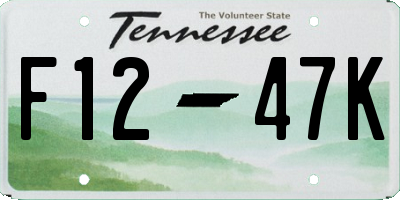 TN license plate F1247K