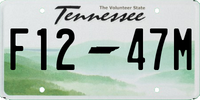 TN license plate F1247M