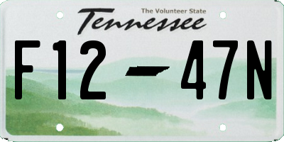TN license plate F1247N