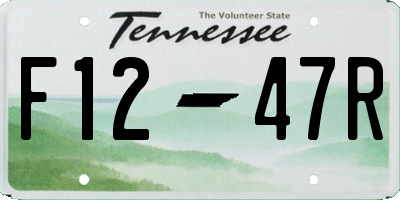 TN license plate F1247R