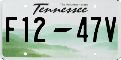TN license plate F1247V