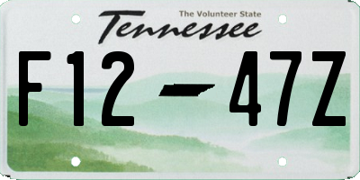 TN license plate F1247Z