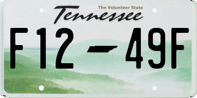 TN license plate F1249F