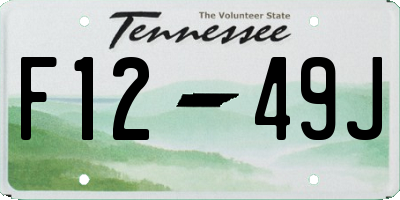 TN license plate F1249J