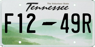 TN license plate F1249R