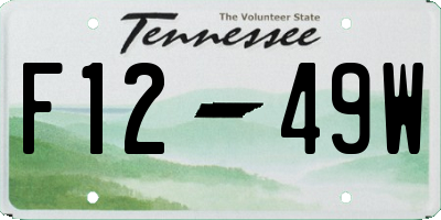 TN license plate F1249W