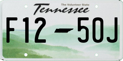 TN license plate F1250J