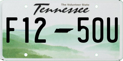 TN license plate F1250U