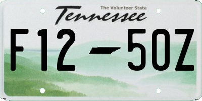TN license plate F1250Z