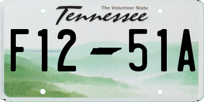 TN license plate F1251A