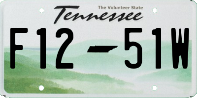 TN license plate F1251W
