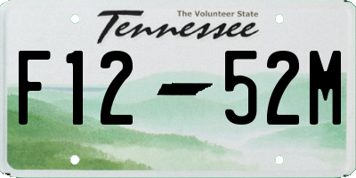 TN license plate F1252M