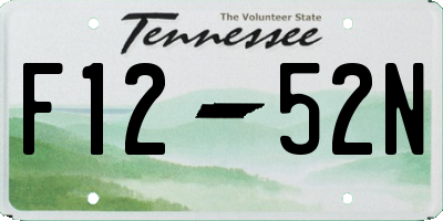 TN license plate F1252N