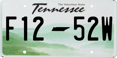 TN license plate F1252W