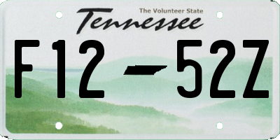TN license plate F1252Z