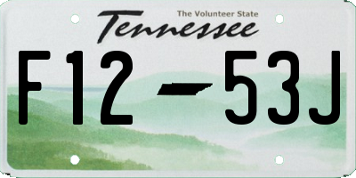TN license plate F1253J