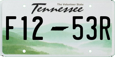 TN license plate F1253R