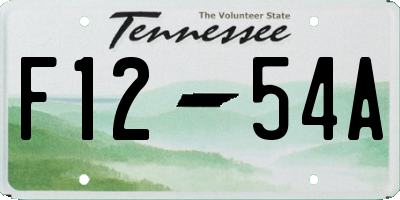 TN license plate F1254A