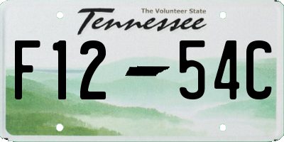 TN license plate F1254C